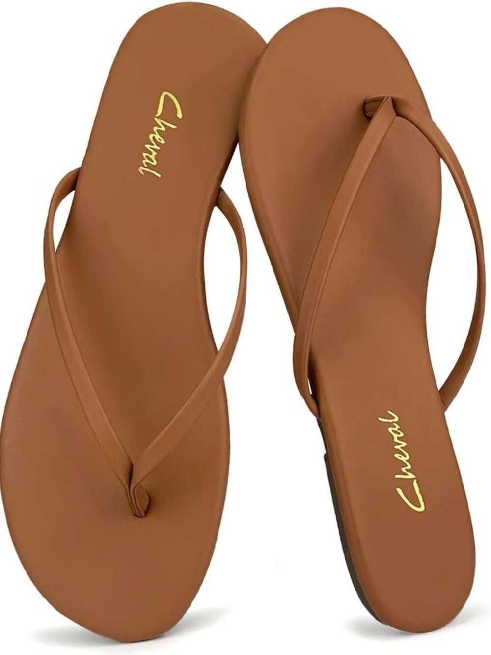 Stylish Comfortable Leather Flip Flops for Women - Dressy Thong Sandals for